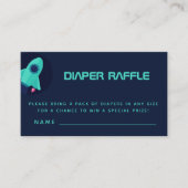 Green Rocket Spaceship Space Theme Diaper Raffle Informatiekaartje (Voorkant)