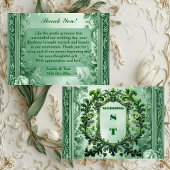 Green Rococo Garden Grand Baroque Opulence Wedding Bedankkaart