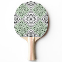 Green Rococo Pattern Flourish