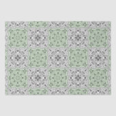 Green Rococo Pattern Flourish Tissuepapier (Voorkant)