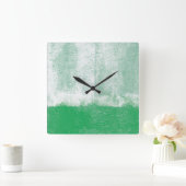 Green rolled paint clock vierkante klok (Huis)