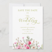 Green Romantic Photo Couple Wedding Floral Wreath (Voorkant)