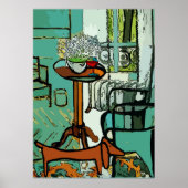 Green Room Dachsund, Matisse Style Poster (Voorkant)