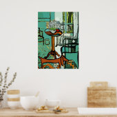 Green Room Dachsund, Matisse Style Poster (Keuken)