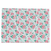 Green Roos Gift Bag Groot Cadeauzakje (Achterkant)