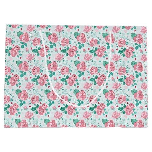 Green Roos Gift Bag Groot Cadeauzakje (Achterkant)