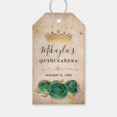 Green Roos Gold Crown Hartelijk dank Cadeaulabel (Voorkant)