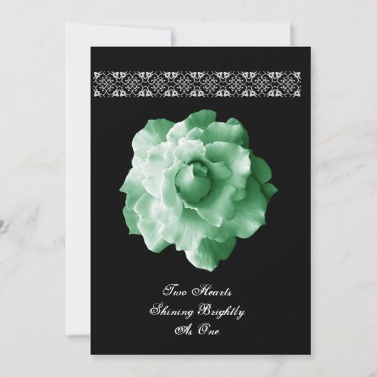 GREEN Roos Petals Weddenschap Kaart (Achterkant)