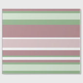 Green, Rose and Pink Stripes Cadeaupapier (Vlak)
