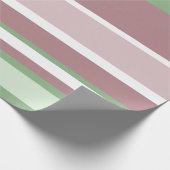 Green, Rose and Pink Stripes Cadeaupapier (Hoek)
