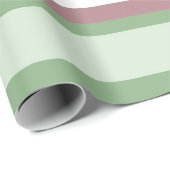 Green, Rose and Pink Stripes Cadeaupapier (Rol Hoek)