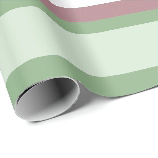 Green, Rose and Pink Stripes Cadeaupapier (Rol Hoek)