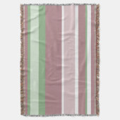 Green, Rose and Pink Stripes Deken (Voorkant Verticaal)
