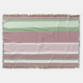 Green, Rose and Pink Stripes Deken (Voorkant)