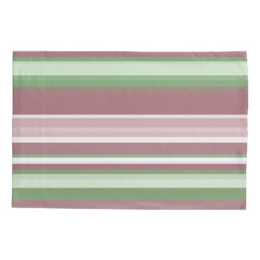 Green, Rose and Pink Stripes Kussensloop (Achterkant)