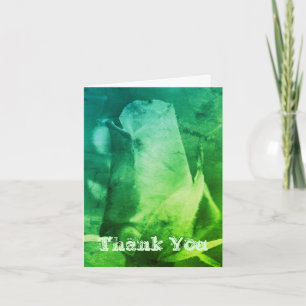 Green Rosebud Flower Art Hartelijk dank Bedankkaart