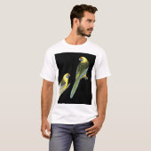 Green Rosella Pair - Platycercus caledonicus T-shirt (Voorkant volledig)