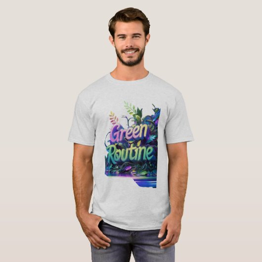 "Green Routine" T-shirts op maat (Voorkant volledig)