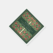 Green Royal Medieval Gold Floral Sword Wedding Servet (Hoek)