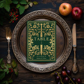 Green Royal Medieval Sword Wedding Kaart