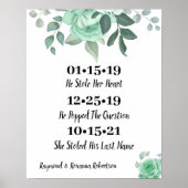 Green Rozen Best Day Weddenschap Poster (Voorkant)