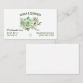 Green Rozen White Daisies Star van David Visitekaartje (Voorkant / Achterkant)