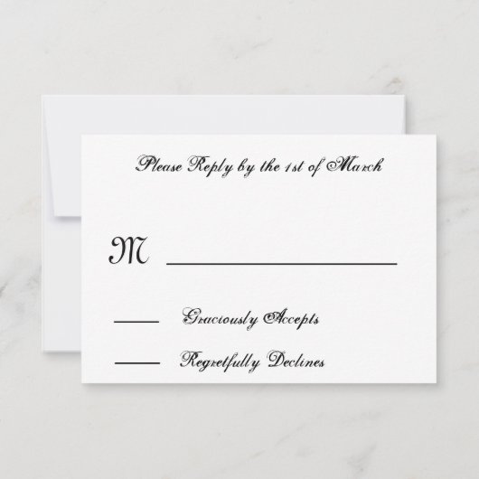 Green RSVP Damask Wedding C103 (Achterkant)