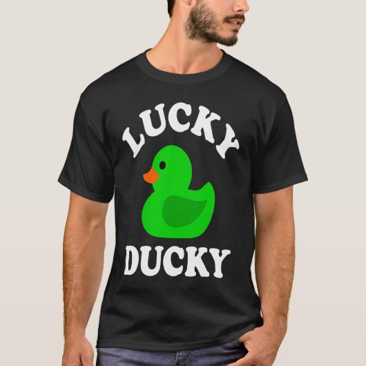 Green Rubber Duck Lucky Ducky Quack St Patricks D T-shirt (Voorkant)