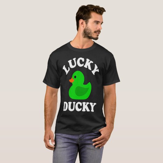 Green Rubber Duck Lucky Ducky Quack St Patricks D T-shirt (Voorkant volledig)