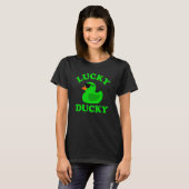 Green Rubber Duck Sunglasses Lucky Ducky Quack Duc T-shirt (Voorkant volledig)