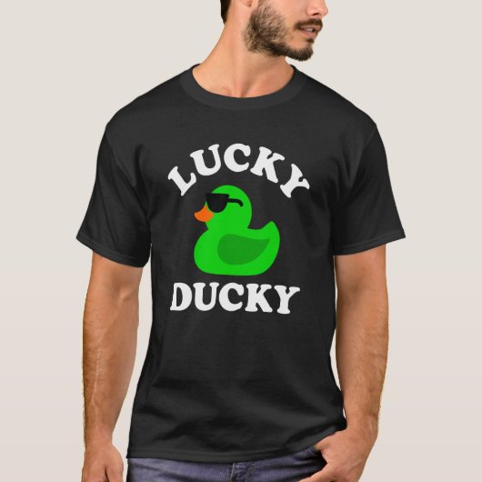 Green Rubber Duck Sunglasses Lucky Ducky Quack Duc T-shirt (Voorkant)
