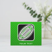 Green Rugby Briefkaart (Staand voorkant)
