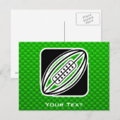 Green Rugby Briefkaart (Voorkant / Achterkant)