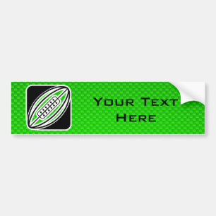 Green Rugby Bumpersticker