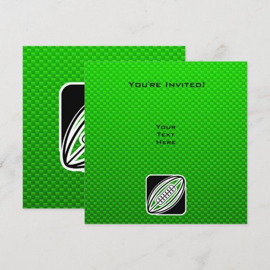 Green Rugby Kaart (Voorkant / Achterkant)