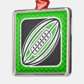 Green Rugby Metalen Ornament (Links)
