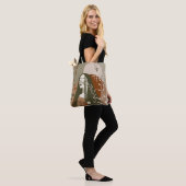 Green Rust Tan Empowering Woman Abstract Tote Bag (Op model)