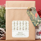 Green Rustic Botanical Christmas Stickers