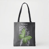 Green Rustic Butterfly - Canvas tas op maat (Voorkant)