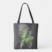 Green Rustic Butterfly - Canvas tas op maat (Achterkant)