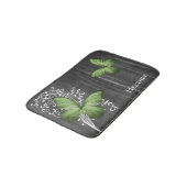 Green Rustic Butterfly - Specialized Bath Mat (Gekanteld)