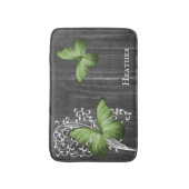 Green Rustic Butterfly - Specialized Bath Mat (Voorkant Verticaal)