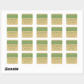 Green Rustic Chevron Save the Date Stickers (Vel)