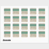 Green Rustic Damask Dank je Stickers (Vel)