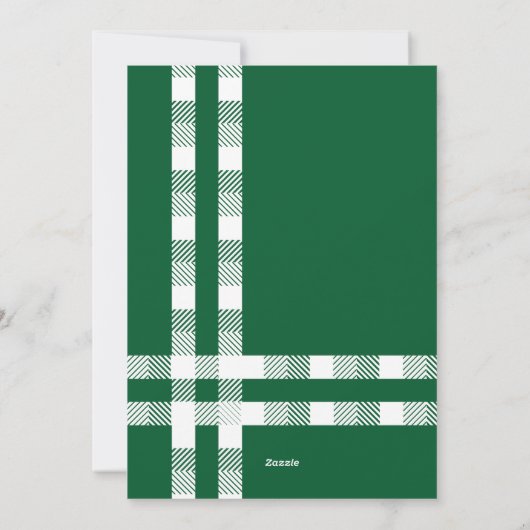 Green Rustic Deer Merry-kerstfotokaart Feestdagenkaart (Achterkant)