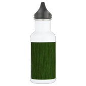 Green Rustic Grainy Wood Achtergrond Waterfles (Links)