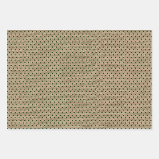 Green Rustic Kerstmis Inpakpapier Vel (Voorkant 2)