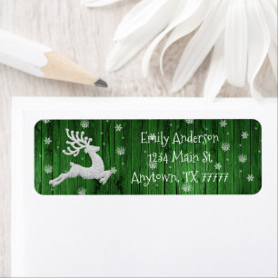 Green Rustic kerstrendierlabel Etiket