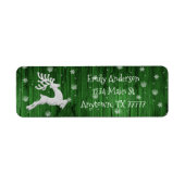 Green Rustic kerstrendierlabel Etiket (Voorkant)