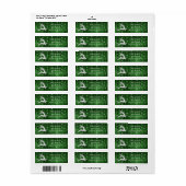 Green Rustic kerstrendierlabel Etiket (Full Sheet)